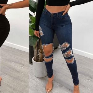 High rise jeans